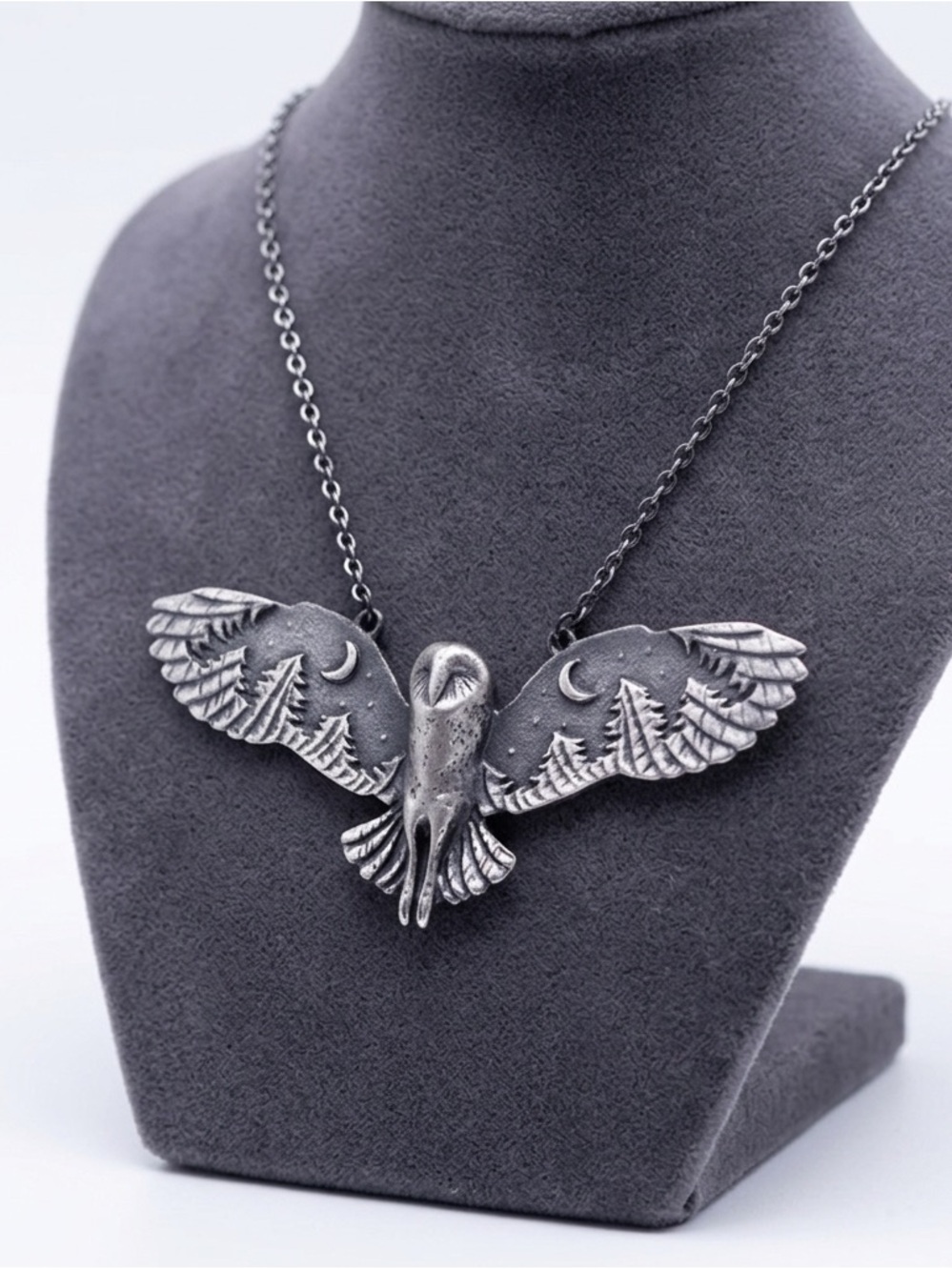 New Vintage Style Tibetan Silver Owl Creative Forest Gothcore Handmade Necklace